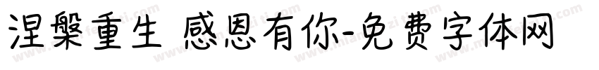 涅槃重生 感恩有你字体转换
